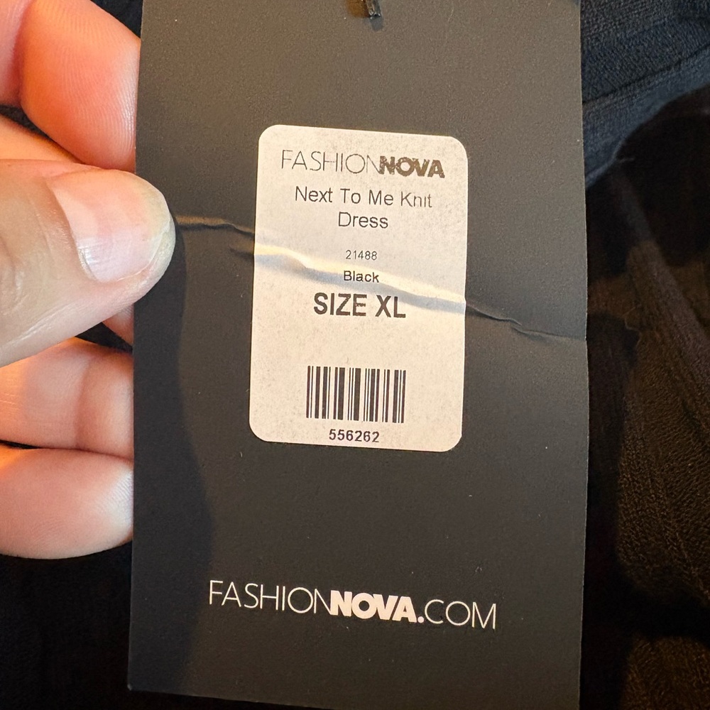 Fashion Nova Black Knit Dress